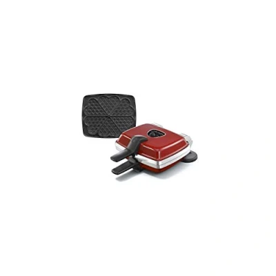 Imagen de LAGRANGE Gofrera Super 2 Rojo Antiadherente, 1000 W, Aluminio