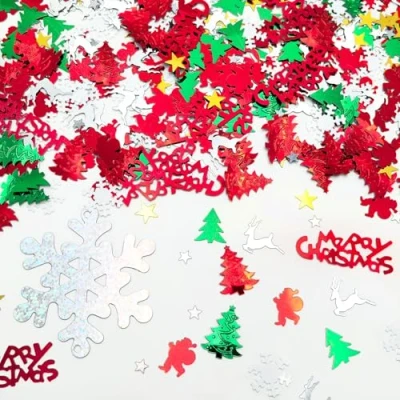 Imagen de Confeti de Navidad, 550 unidades, decoración mesa, confeti, navideña, mesa para Navidad