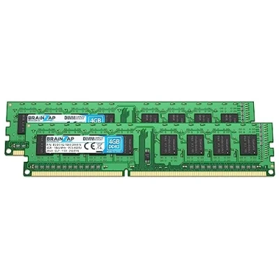 Imagen de BRAINZAP Memoria RAM DDR3 de 8 GB (2 x 4 GB), DIMM PC3 8500U, 2Rx8, 1066 MHz, 1,5 V, CL7