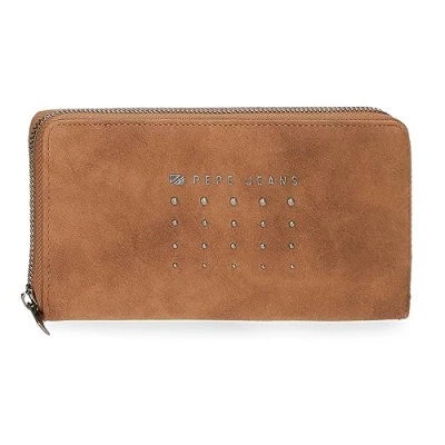 Imagen de Pepe Jeans Holly Billetero con Tarjetero Marrón 19,5x10x2 cms Piel sintética