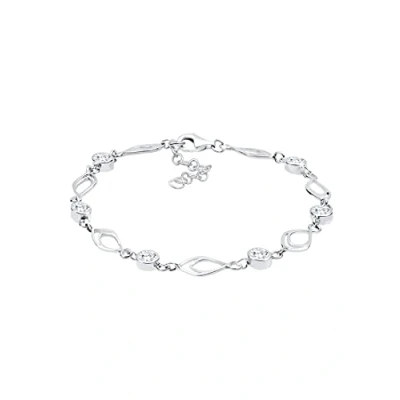 Imagen de Elli Pulsera de plata ley con circonita cierre mosquetón (18 cm)