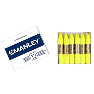 Imagen de Lapices cera manley unicolor amarillo limon n.2 caja de 12 unidades
