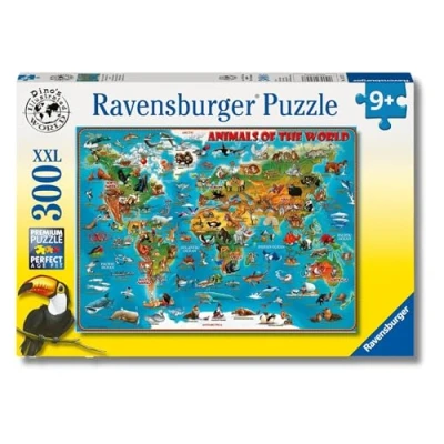 Imagen de Ravensburger Puzzle Mapa Mundi, Rompecabezas para Niños de 9+ Años, Juego Educativo y Estimulante, 300 Piezas XXL