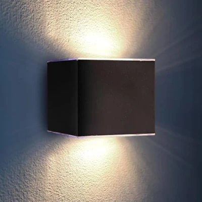 Imagen de Proxinova Solar Aplique Pared Exterior LED, Lámparas de Doble Luz, Sensor Crepuscular, Para Iluminación Jardín, Lampara Solar, Impermeable IP65