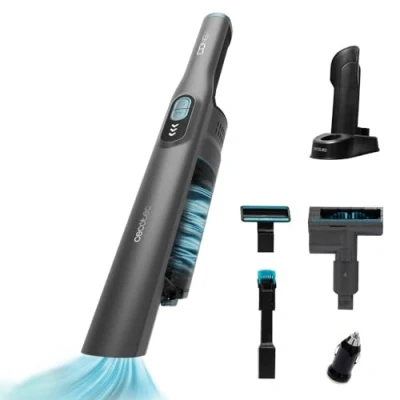 Imagen de Aspirador de mano Cecotec Conga Rockstar Micro+ Clean&amp;Car, Potencia 210 W, 20 kPa, Motor Digital Brushless, Autonomía 40 min, Black