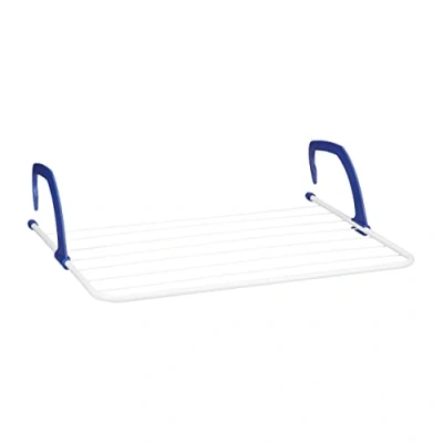 Imagen de Relaxdays Tendedero para radiador, Colgante, calefacción &amp; balcón, 4,8 m, Blanco