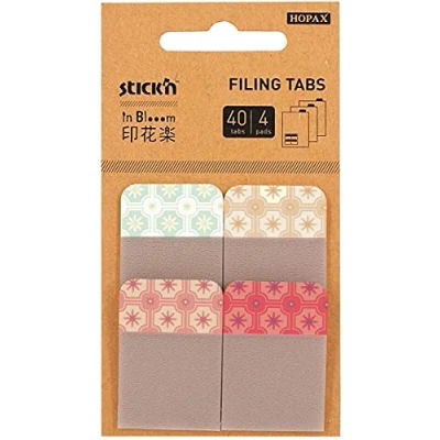 Imagen de Set de 40 Banderitas Señalizadoras 38 x 25 mm Marcapáginas Adhesivos Cuerpo Semitransparente Para Separar Información 4 Estampados Mosaico Pastel Stick&#039;n For Kids