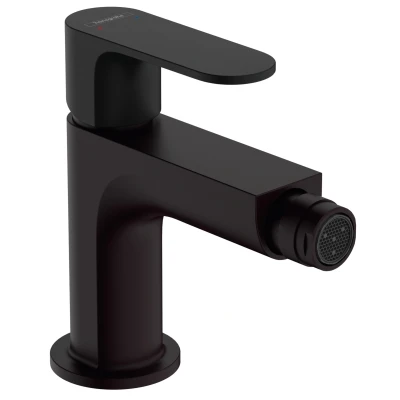 Imagen de hansgrohe Rebris S Mezclador monomando de bidé con vaciador automático metálico, negro mate, 72212670
