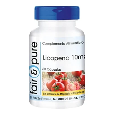 Imagen de Fair &amp; Pure® Licopeno 10mg en Cápsulas Procedente de extracto tomate Vegano Alta pureza 60
