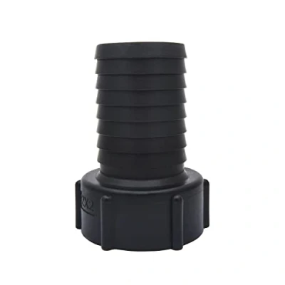 Imagen de Accesorios de tanque IBC 2 pulgadas con anillo sellado, conector grifo agua para manguera jardín 50 mm diámetro interior, piezas válvula repuesto (S60 x 6, negro)