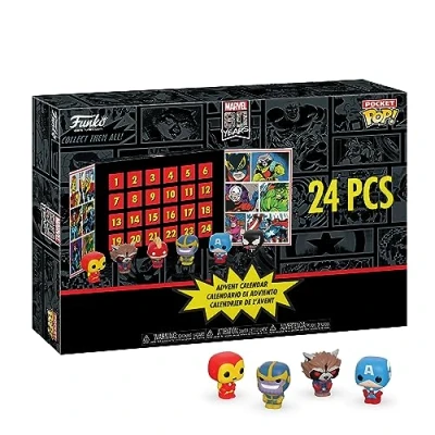 Imagen de Funko Advent Calendar: Marvel 24pc Iron Man (Pocket POP!) Comics Calendario De Adviento 24 Días Sorpresas Figura Miniatura Coleccionable Caja Misteriosa Idea Regalo