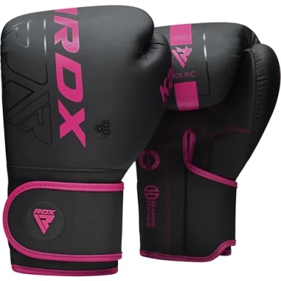 Imagen de RDX Guantes de Boxeo Muay Thai Entrenamiento, Maya Hide Cuero, Kara Boxing Gloves para Sparring Kickboxing Saco Manoplas MMA Fight Training, Hombres Mujeres, 8 10 12 14 16oz