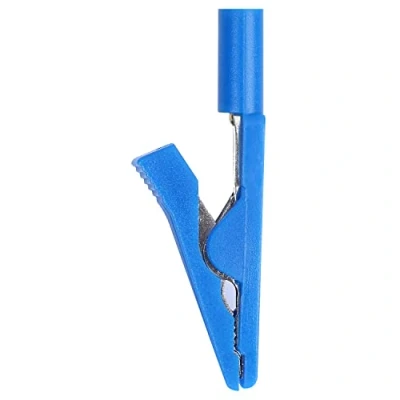 Imagen de stonylab Clip de Gator para Soporte Electrodo, Cobre Niquelado Diseño Simple Electrodo Celda Electrolítica