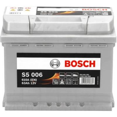 Imagen de BOSCH S5 0 092 S50 060 Batería de arranque 12V 63Ah 610A B13 CHEVROLET: Captiva, Corvette C6 Coupé, OPEL: Astra H GTC, NISSAN: TERRANO 2