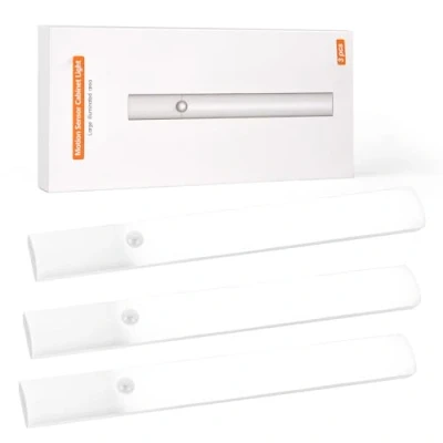 Imagen de Vicloon Luz de Armario con Sensor Movimiento,40 Leds 3 Modos USB Recargable Armario,25CM Led Regulable,Luz Nocturna para Escaleras,Armario,Pasillo,Cocina,Garaje