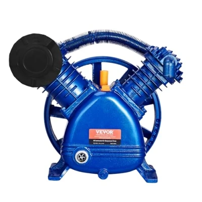 Imagen de VEVOR Cabezal de Bomba Compresor Aire, 5,5 HP 5,75 CFM a 90 PSI, Lubricado con Aceite Cilindro Doble, Hierro Fundido Tipo V Doble Etapa Presión Máxima 185 425 x 300 420 mm