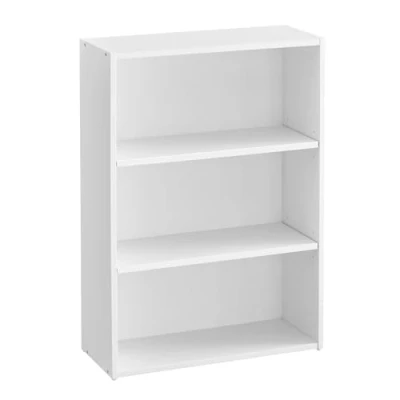 Imagen de VASAGLE Librería de 3 Niveles, Estantería Libros, Organizador con Compartimentos, Estantes Abiertos y Ajustables, para Sala Estar, Oficina, Dormitorio, Blanco Nube LBC163T14
