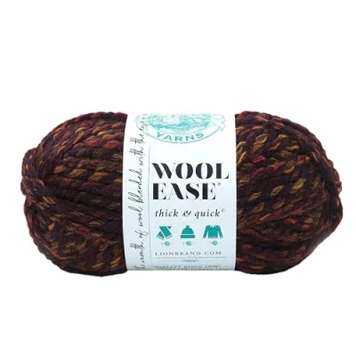 Imagen de Lion Brand Yarn Hilo grueso y rápido de lana para tejer, ganchillo manualidades, 1 ovillo, cosecha
