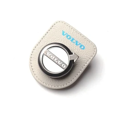 Imagen de AIYING Cuero, Soporte Gafas Sol de Coche, Clip Visera Tarjeta Billete, Accesorios Decoración Interiores, para Volvo XC60 S40 S60 S90 XC40 XC70 XC90 V40 V60 V90 S80 S80L,Beige