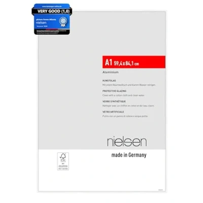 Imagen de nielsen marco de aluminio Atlanta, 59,4x84,1 cm (A1), Blanco mate