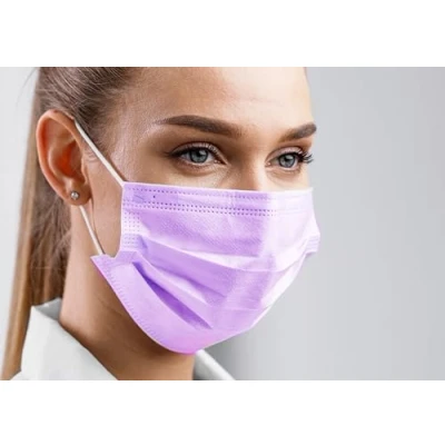 Imagen de Protector bucal médico tipo IIR mascarilla quirúrgica 50 piezas BFE &gt; 98% EN14683:2019 Certificado CE (Violeta)