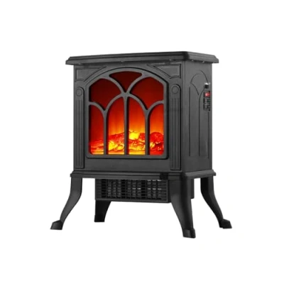 Imagen de Estufa con efecto llama y termostato, 750W/1500W. Ideal para calentar tu espacio estilo confort. Perfecta crear un ambiente acogedor.
