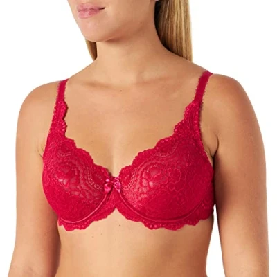 Imagen de Playtex Sujetador con aros Flower Elegance, Mujer, Rojo Rubi, 90C