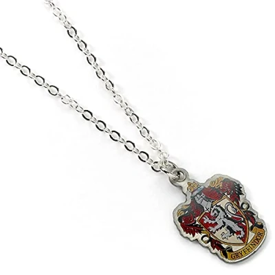 Imagen de Harry Potter Colgante y collar chapado en plata Gryffindor Crest