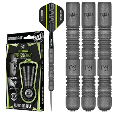 Imagen de WINMAU Michael Van Gerwn MvG Exact 21.5 Gramos Dardos de tungsteno con vuelos y Ejes