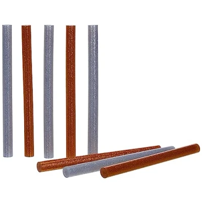 Imagen de BGS Diy 80848 Barras de pegamento termofusible doradas/plateadas Ø 11 mm, 150 mm 8 piezas