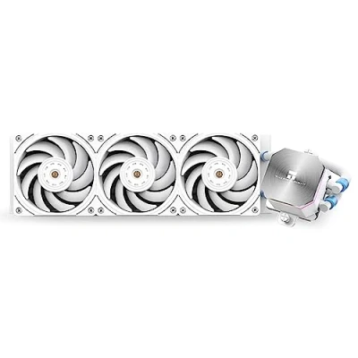 Imagen de Thermalright Frozen Edge 360 White Enfriador de agua para CPU con ventiladores PWM, velocidad la bomba 3300 RPM, rodamientos S FDB, AMD AM4/AM5, Intel LGA1150/1155/1200/1700/2011(FE360