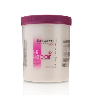 Imagen de SALERM Mascarilla Reparadora Cabello Hi Repair Mask 02 1000 ml Hidratación Profunda Dañado Repara y Rejuvenece Melena más Brillante Suave Efecto Inmediato