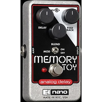 Imagen de Electro Memory Toy Pedal de efecto eco/delay/reverb para guitarra, color plateado