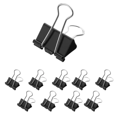Imagen de Westcott E 10700 00 Clips plegables (25 mm, 25 mm), color negro