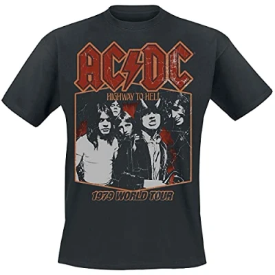 Imagen de AC/DC Highway To Hell Tour &#039;79 Hombre Camiseta Negro L 100% algodón Regular