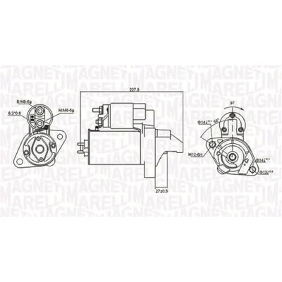 Imagen de MAGNETI MARELLI 063721074010 Motor de arranque 12 1,4 9 AUDI: A4 B6 Berlina, B5 Avant, SKODA: Superb I Berlina