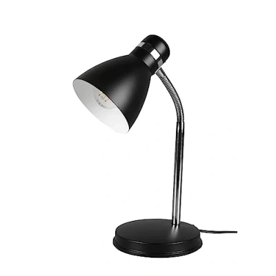 Imagen de Reality, Sobremesa, Harvey 1xE27, max.10,0 W Cuerpo: Metal, estera negra A:14,5cm, A:33,0cm, P:22,0cm Cable de interruptor,Flexible,IP20,Sin bombilla,Fuente luz reemplazable por