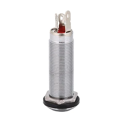 Imagen de Guitarra Jack Plug Socket, 1/4 Pulgadas Cilindro Roscado Conector de Enchufe Salida para Eléctrica Bajo(Plata)