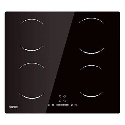 Imagen de GIONIEN GIB464SC 6000W Placa de Inducción, Cocción Eléctrica, Encimera Inducción Integrada, con 4 Fuegos Cocina y Control Deslizante(Negro)