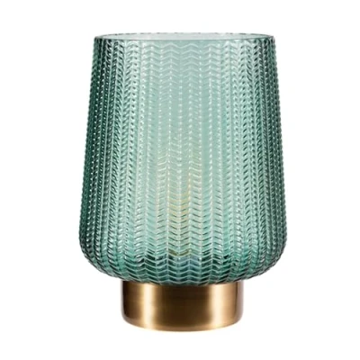 Imagen de Pauleen Pretty Glamour 48136 luminaria de sobremesa portátil, lámpara, Cable y con Pilas, Temporizador 6 h, Turquesa, Vidrio/Metal, 0.8 W