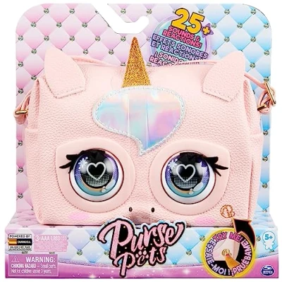 Imagen de PURSE PETS Bolso Mascota Interactiva Glamicorn UNICORN niña y Unicornio con más de 25 Sonidos Reacciones 6064255 6062241 Juguetes 5 años +