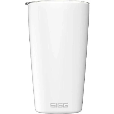 Imagen de SIGG Neso Cup White taza térmica (0.4 L), vaso reutilizable sin sustancias nocivas y con aislamiento de doble pared, café acero inoxidable 18/8