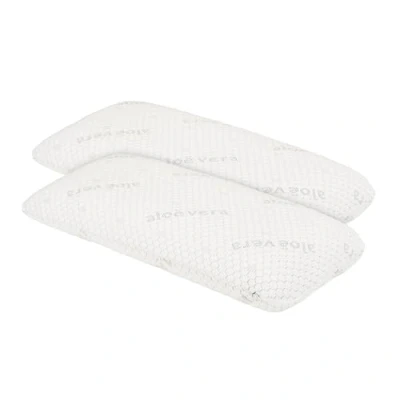 Imagen de Pikolin Home Almohada Viscoelástica Aloe Vera, Doble Funda, Hilo Color Plata, Firmeza Media, para Dormir Boca Arriba o Cambiando de Postura