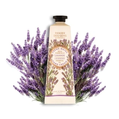 Imagen de Panier des Sens Crema de Manos para Piel Seca Lavanda Mini Hidratante Con Manteca Karité y Aceite Oliva 97% Ingredientes Naturales 30 ml