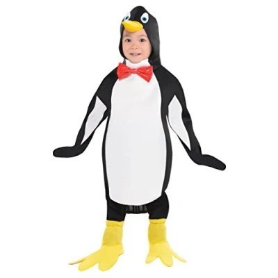 Imagen de amscan 84715 55 Disfraz de pingüino con capucha para niños 4 a 6 años
