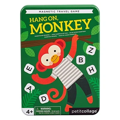 Imagen de Petit Collage PTC328 Hang On Monkey Magnetic Travel Game Juego, Multicolor