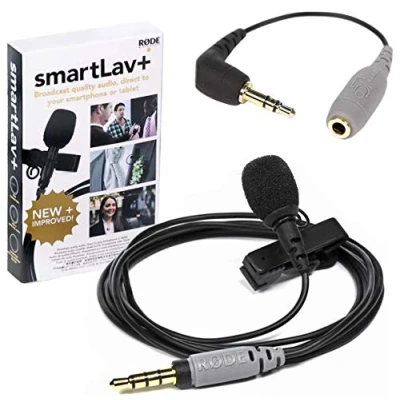 Imagen de Rode Smartlav+ Micrófono Lavalier + Adaptador SC3 TRS TRRS para cámaras y grabadoras de audio