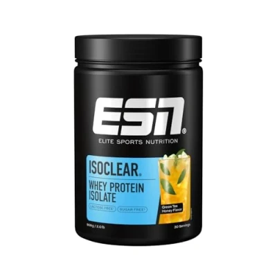 Imagen de ESN Isoclear Whey Isolate, Té Verde con Miel, 908 g, Proteína de Suero Leche en Polvo
