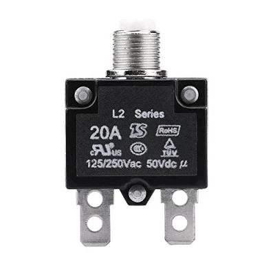 Imagen de Akozon AC 125 / 250V Reset Interruptor térmico automático Sobrecorriente Protector de sobrecarga para generador(20A)