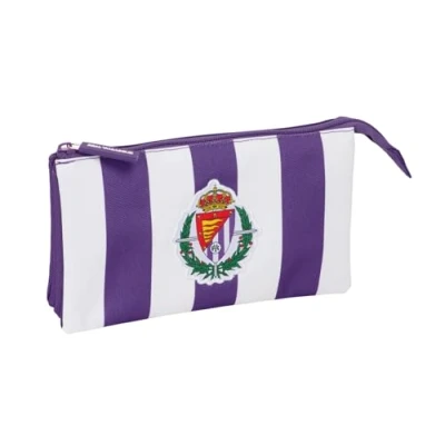 Imagen de Safta Real Valladolid Portatodo Triple, Estuche Infantil, Niño, Ideal para Niños en Edad Escolar, Cómodo y Versátil, Calidad Resistencia, 22x3x12 cm
